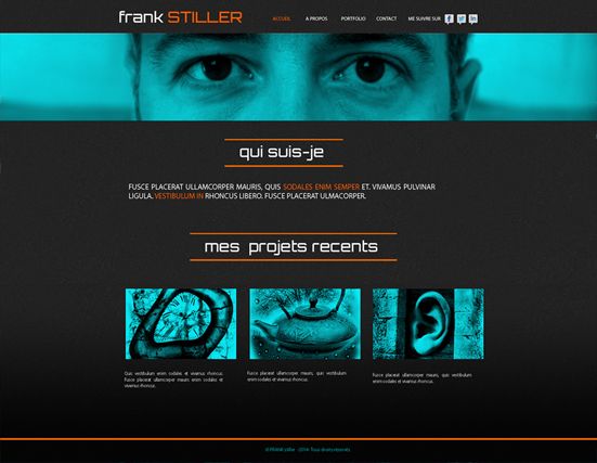 Modèle pour portfolio d'artiste en arts visuels