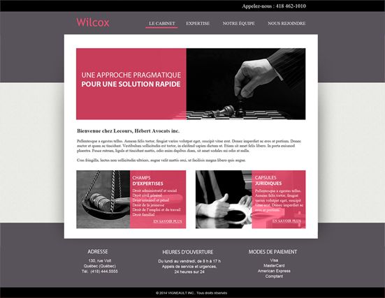 Modèle de site pour avocat