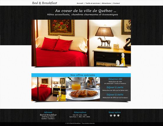 Modèle de site pour gîte